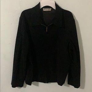 Black zip-up jacket
